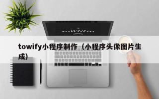 河间towify小程序制作（小程序头像图片生成）